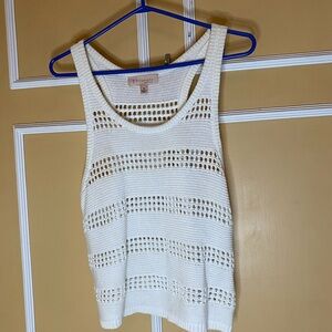 Philosophy White Cropped Sleeveless Tank Top